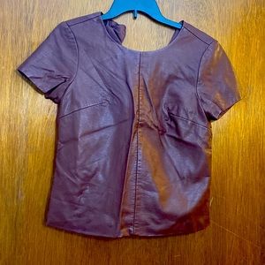 Leather tee